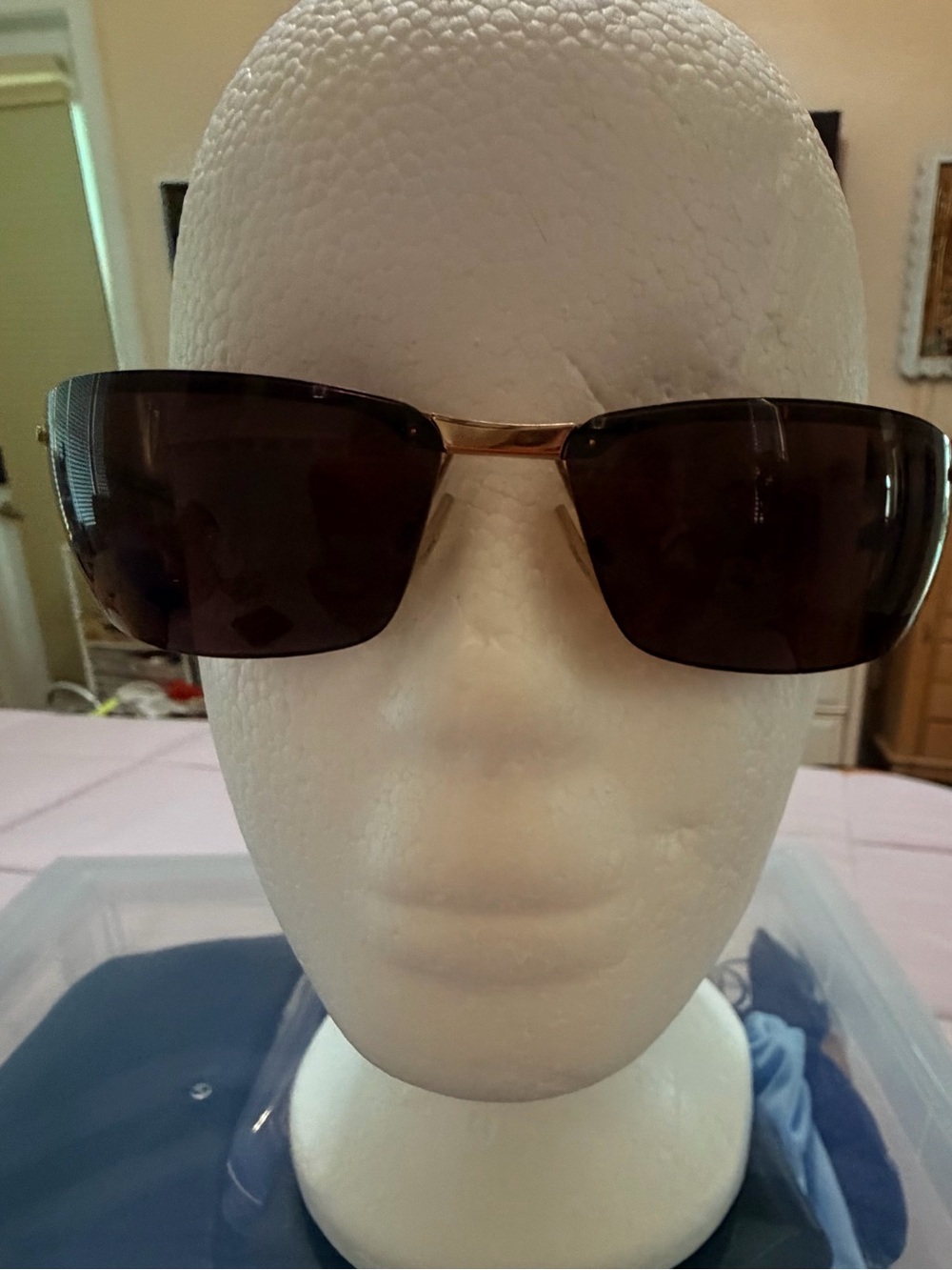 Dolce & Gabbana Brown Lens Sunglasses with Gold Bridge